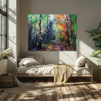 Colorful Woods Walk — original impressionist oil painting by Volodymyr Myriyevskyy, 80 × 60 cm (31″ × 24″) — photo 6