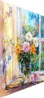 Flowers in Vase — original impressionist oil painting by Volodymyr Myriyevskyy, 50 × 70 cm (20″ × 28″) — photo 2