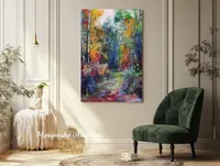Path in the Woods, Autumn Birches — original impressionist oil painting by Volodymyr Myriyevskyy, 40 × 60 cm (16″ × 24″) — photo 6
