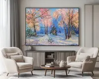Frosty morning — original impressionist oil painting by Volodymyr Myriyevskyy, 70 × 50 cm (28″ × 20″) — photo 3