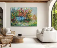 Countryside Landscape — original impressionist oil painting by Volodymyr Myriyevskyy, 70 × 50 cm (28″ × 20″) — photo 4