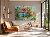 Countryside Landscape — original impressionist oil painting by Volodymyr Myriyevskyy, 70 × 50 cm (28″ × 20″) — photo 5