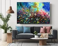 Wildflowers — original impressionist oil painting by Volodymyr Myriyevskyy, 60 × 40 cm (24″ × 16″) — photo 5