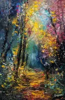 Dream Path — original impressionist oil painting by Volodymyr Myriyevskyy, 40 × 60 cm (16″ × 24″) — photo 1