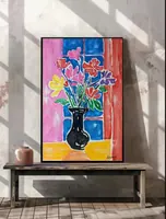 Flowers in a vase — original impressionist oil painting by Volodymyr Myriyevskyy, 40 × 60 cm (16″ × 24″) — photo 4