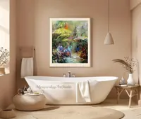 Barcelona Flower Market — original impressionist oil painting by Volodymyr Myriyevskyy, 50 × 60 cm (20″ × 24″) — photo 5