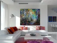 Birch Grove — original impressionist oil painting by Volodymyr Myriyevskyy, 60 × 50 cm (24″ × 20″) — photo 4