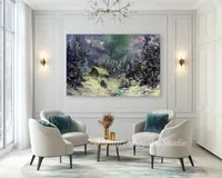 Magic winter evening — original impressionist oil painting by Volodymyr Myriyevskyy, 60 × 40 cm (24″ × 16″) — photo 2