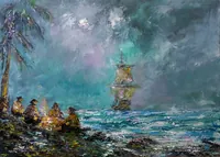 Chronicles of Pirate Adventures — original oil painting by Volodymyr Myriyevskyy