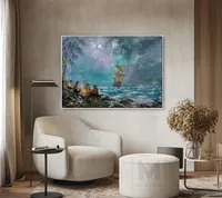 Chronicles of Pirate Adventures — original impressionist oil painting by Volodymyr Myriyevskyy, 70 × 50 cm (28″ × 20″) — photo 4