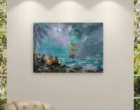 Chronicles of Pirate Adventures — original impressionist oil painting by Volodymyr Myriyevskyy, 70 × 50 cm (28″ × 20″) — photo 9